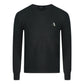 Aquascutum Check A Logo Black V-Neck Jumper - Nova Clothing