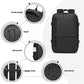 Kono Practical Carry-On Laptop Backpack - Cabin Size with USB & Type-C Charging Ports - BPK2437