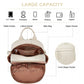 Miss Lulu Stylish PU Leather Backpack with Anti-Theft Back Zipper - BPM2452