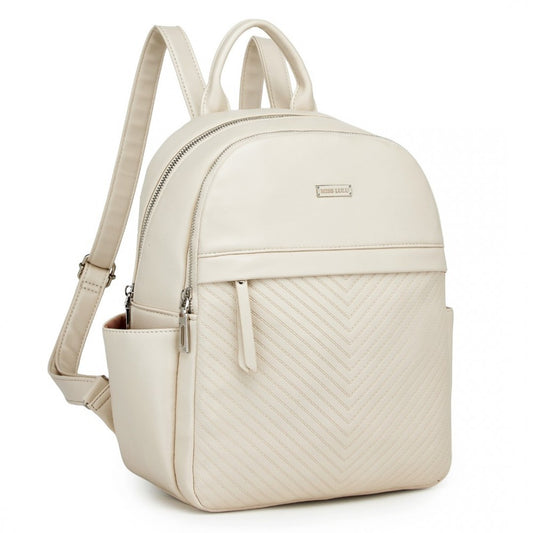 Miss Lulu Stylish PU Leather Backpack with Anti-Theft Back Zipper - BPM2452