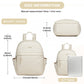 Miss Lulu Stylish PU Leather Backpack with Anti-Theft Back Zipper - BPM2452