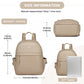 Miss Lulu Stylish PU Leather Backpack with Anti-Theft Back Zipper - BPM2452