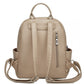 Miss Lulu Stylish PU Leather Backpack with Anti-Theft Back Zipper - BPM2452