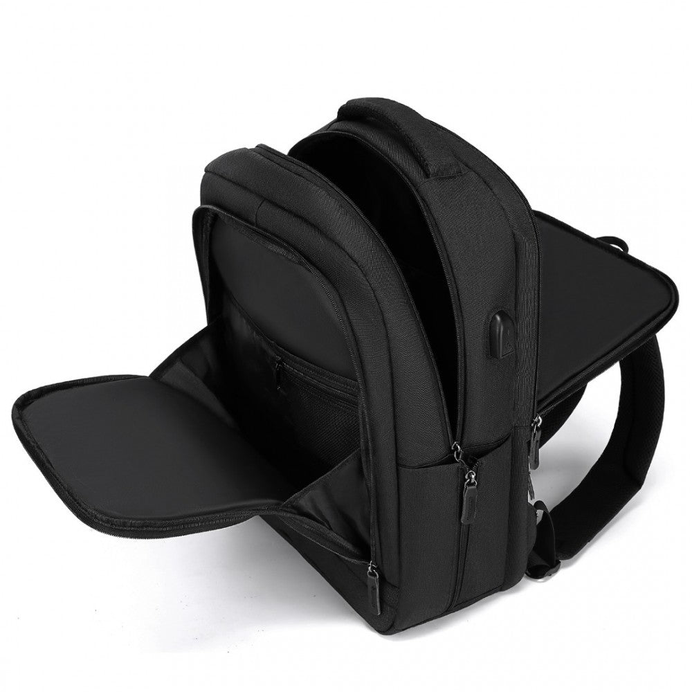 Kono Multi-Compartment Backpack With USB Port - EM2111
