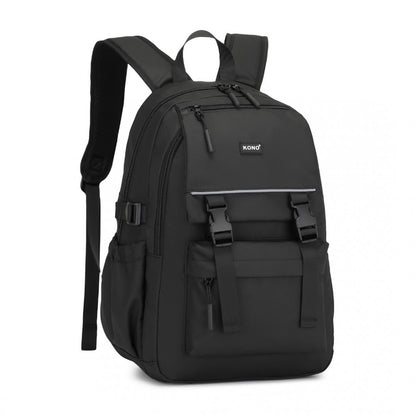 Kono Urban Water-Resistant Backpack – PVC Coated, Reflective Straps & Multi-Compartment Design - EQ2416