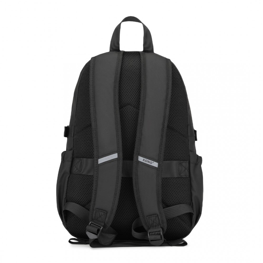 Kono Urban Water-Resistant Backpack – PVC Coated, Reflective Straps & Multi-Compartment Design - EQ2416