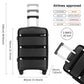 Kono 20" Hard Shell Carry-On – Bright & Durable PP Cabin Suitcase - K2092L