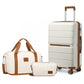 British Traveller 20" Polypropylene Cabin Suitcase Set – Includes Travel Tote & Cosmetic Pouch - K2392L+S2366