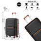 British Traveller 20" Polypropylene Cabin Suitcase Set – Includes Travel Tote & Cosmetic Pouch - K2392L+S2366