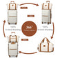British Traveller 5-Piece Hard Shell Luggage Set – Polypropylene Suitcases with Tote & Cosmetic Pouch - K2392+S2366