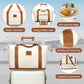 British Traveller 5-Piece Hard Shell Luggage Set – Polypropylene Suitcases with Tote & Cosmetic Pouch - K2392+S2366