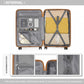 British Traveller 5-Piece Hard Shell Luggage Set – Polypropylene Suitcases with Tote & Cosmetic Pouch - K2392+S2366