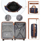 British Traveller 20" Polypropylene Cabin Suitcase Set – Includes Travel Tote & Cosmetic Pouch - K2392L+S2366