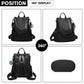 Miss Lulu Anti-Theft Backpack – 2-Way Design with Pom Pom Charm - LG6917