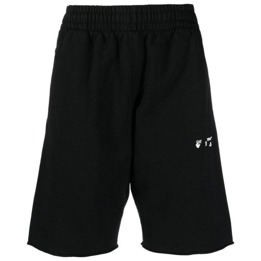 Off White Ow Logo Black Sweat Shorts Omci006C99Fle0081001