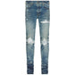 Amiri Mx1 Bleached Ma Honery Comb Indigo Blue Jeans Pf23Mds008 515