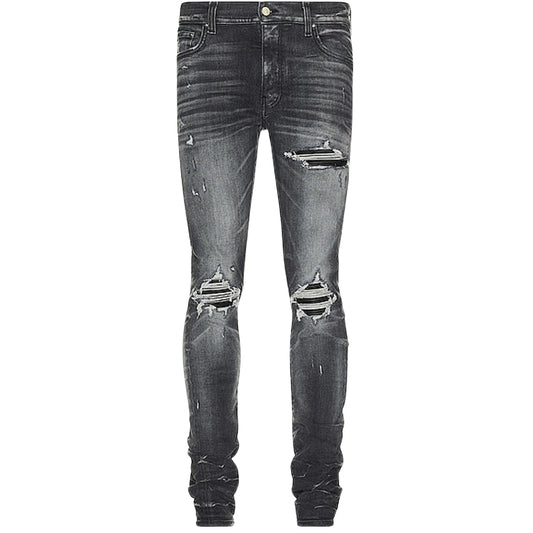 Amiri Mx1 Leather Storm Grey Jeans Pf23Mds045 516