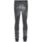 Amiri Mx1 Leather Storm Grey Jeans Pf23Mds045 516