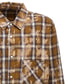 Amiri Bleached Long Sleeve Brown Flannel Shirt S