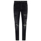 Amiri Boucle Mx1 Aged Black Jeans