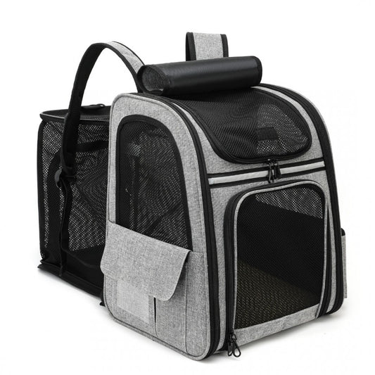 Dogat Expandable Foldable Pet Backpack Carrier – Ventilated & Secure Travel Bag - PTD2441