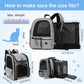 Dogat Expandable Foldable Pet Backpack Carrier – Ventilated & Secure Travel Bag - PTD2441