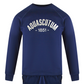 Aquascutum Aa_Ow04_St002 Oldchool Crewneck Navy St002 11 Navy Blue Creckneck And Track Pants Set Male