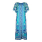 Inoa Catalina Azuro 12002 Blue Silk Maxi Dress