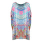 Inoa Martinique 12004 Blue Floral Short Kaftan Cover Up Martinique 12004 Short Kaftan