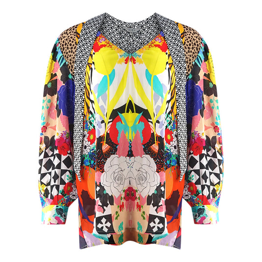 Inoa Monrovian 12001 Multi Long Sleeve Blouse Silk Shirt Monrovian 12001 Tie Shirt