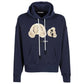 Palm Angels Kill The Bear Spray Paint Navy Blue Hoodie Pmbb058F21Fle0124660