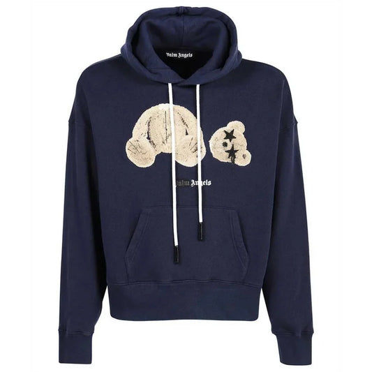 Palm Angels Kill The Bear Spray Paint Navy Blue Hoodie Pmbb058F21Fle0124660