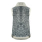 Parajumpers Sax Shearling Nine Iron Grey Leather Gilet Sax Shearling 765