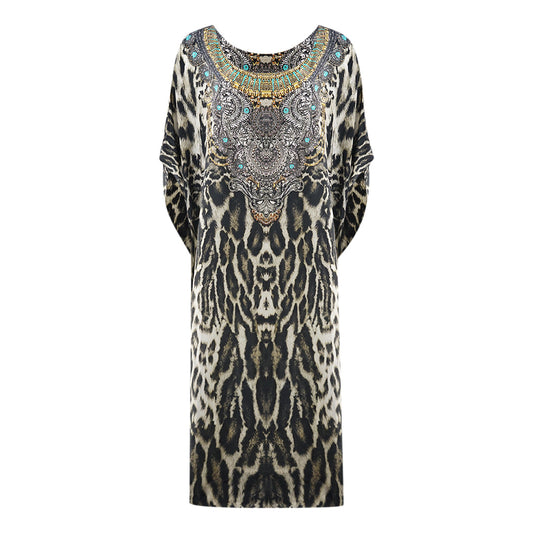 Inoa Siberia 1927 Brown Box Kaftan Cover Up Siberia 1927 Box Kaftan