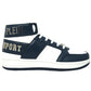 Philipp Plein Sport Hi Top Bold Brand White And Navy Sneakers
