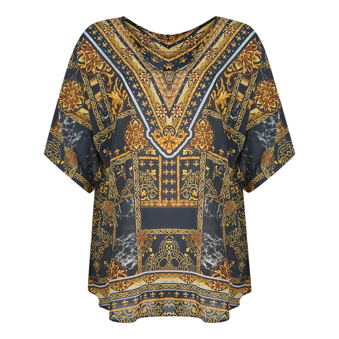 Inoa Verona 1915 Multicoloured Silk Fish Top Verona 1915 Black Fish Top